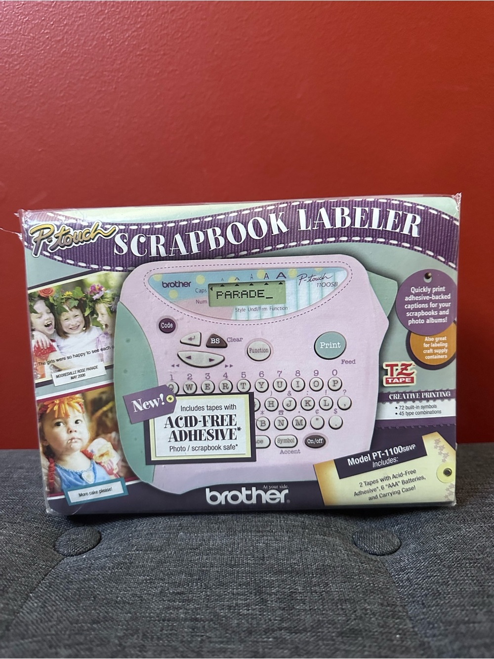 Brother P-Touch PT-1100SBVP Pink Scrapbook Labeler NEW